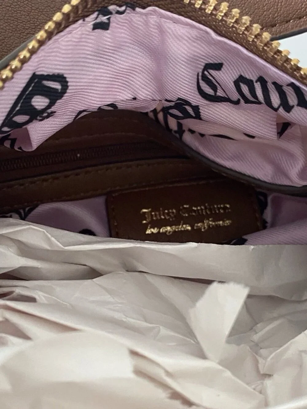 Juicy Couture‎ Romance Cow Print Hobo Coho Bag Saddle White W/Charm Viral NEW